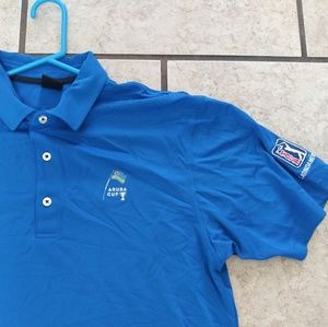 ⛳ Dunning Golf Polo Medium PGA Patch Polo Blue